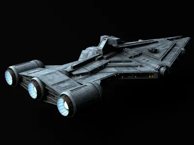 Arquitens-class Light Cruiser  - Star Wars Low-poly 3D model