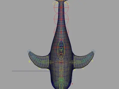Rig Dolphin Low-poly 3D model