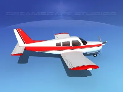 Piper Turbo Arrow 240 V06 3D model