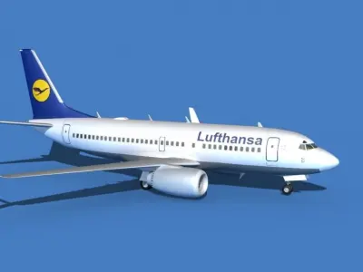 Boeing 737 MAX 7 Lufthansa 3D model