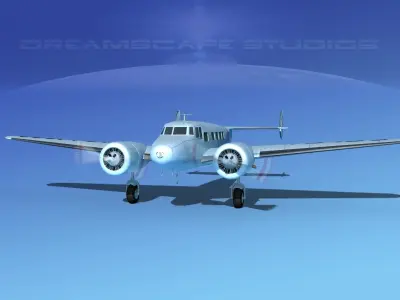 Lockheed L10 Electra Delta Airlines 3D model