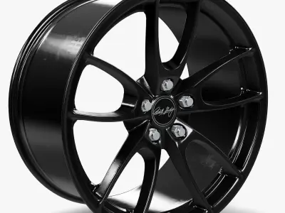 Carroll Shelby Wheel Company CS5 Wheel Gloss Gunmetal Mustang 3D model