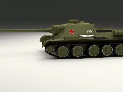 SU 100 Tank Destroyer 3D model