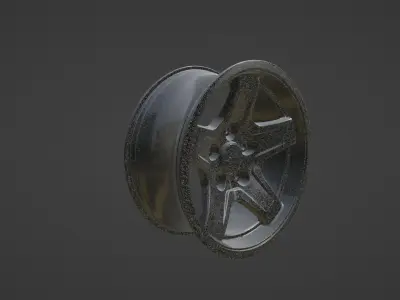 Mammoth Boulder Charcoal Wheel 3D model