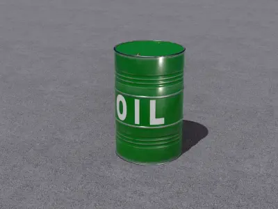 Barrel 3D model oil can Low-poly 3D model