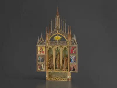 Gothic altar 3D model