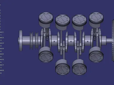 AMG Benz V8 Engine 3D model