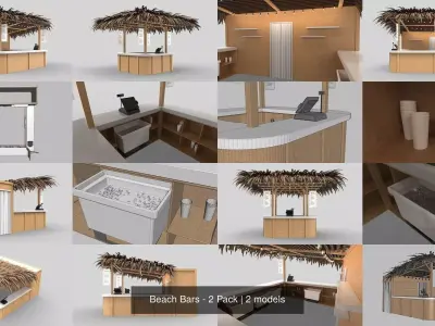 Beach Bars - 2 Pack 3D Model Collection