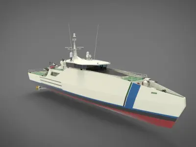 Coastguard Patrol Ship 3D model