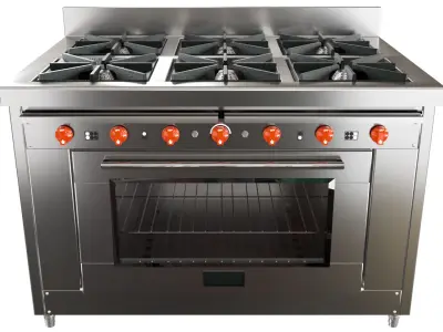 Stove Kitchen Industrial 3D model