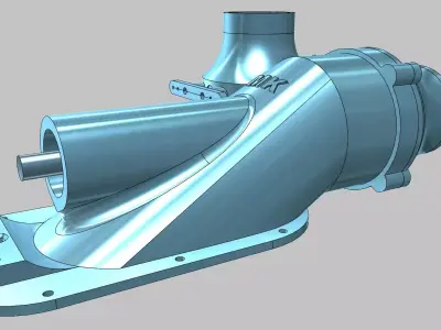 Water Jet Propulsion Unit Hamilton Water Jet Thruster 3D print model