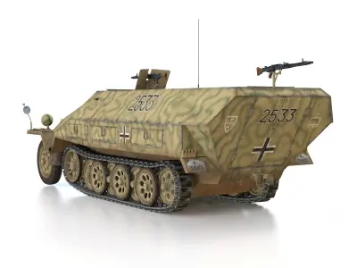 SDKFZ 251 Ausf D - Half-track - 2533 3D model