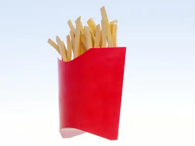 fries pateto Low-poly 3D model