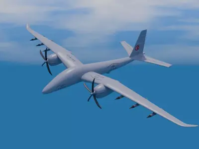 military drone Low-poly 3D model