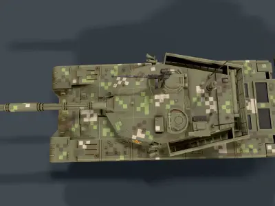 ZTZ - 99 Phase II  Low-poly 3D model