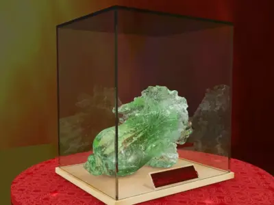 Chinese green cabbage crystal gem 3D model