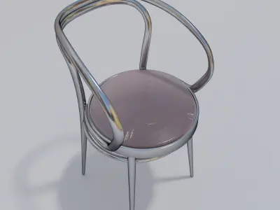 Metal Frame Dining Chair Free 3D model