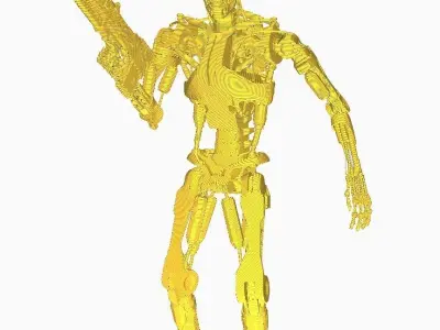 Terminator T-800 Endoskeleton Pose 1 3D print model purchase