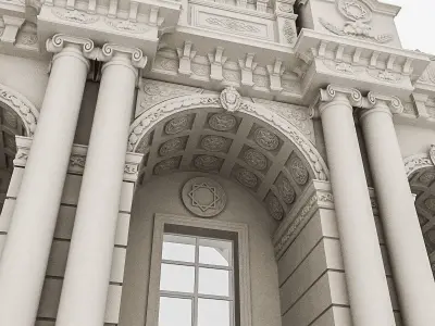 Classic Building Door System 2 3D model