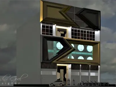 commercial building india 3D model