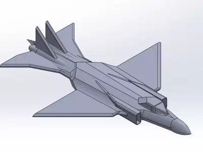 airplane fighter jet Free 3D print model