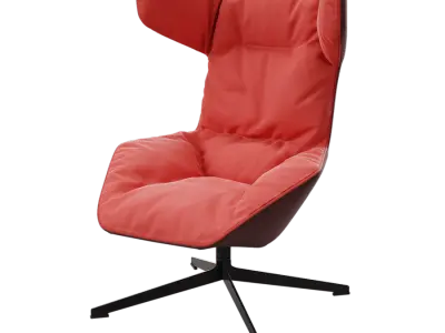  Replica Moroso Bravata For A Walk Armchair Model, Red 