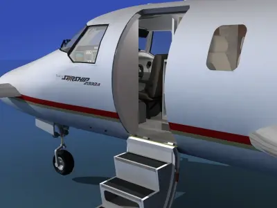 Beechcraft Starship 2000 T13 3D model