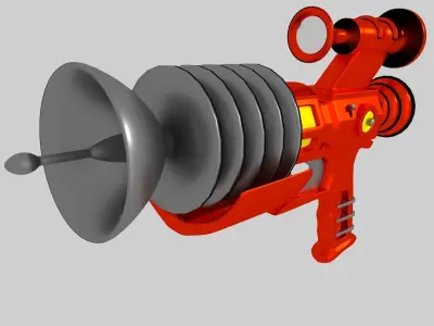 Retrofuturistic Raygun 3D model