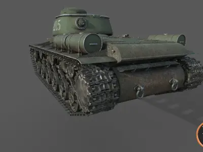 Tank-KV-85 Standard camouflage 3D model