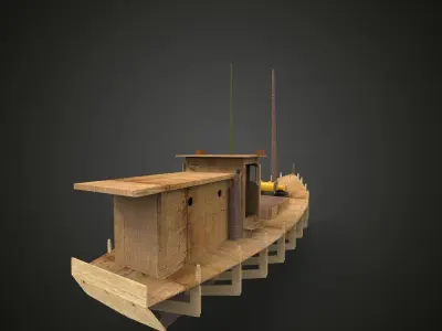 Traditional building ship 3D model