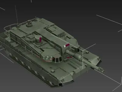 military tank Low-poly 3D model 5