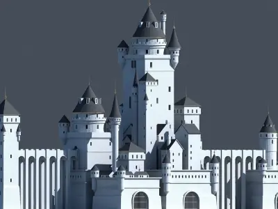 Fantasy Castle 001 3D model