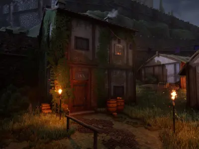 Sighiskor Village - Modular House Set Low-poly 3D model