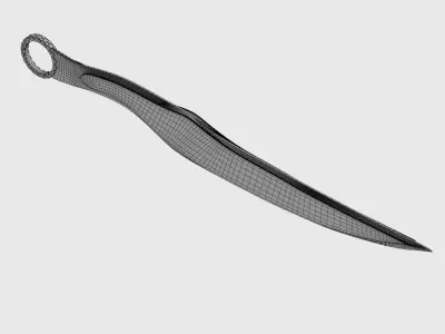 fantasy knife Low-poly 3D model