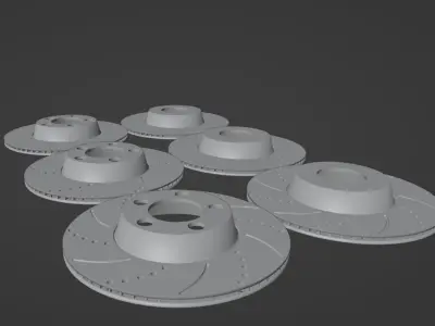Basic Brake Rotors 3D model