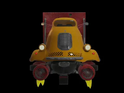 Corporate fly jet truck Free low-poly 3D model