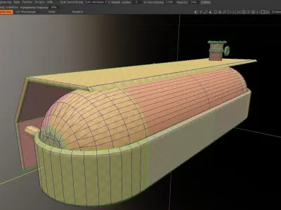 Fuel Tank Low and High Poly Work File Low-poly 3D model