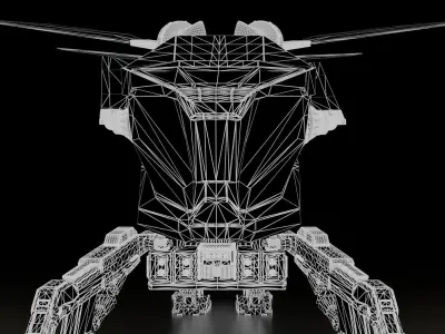 Dune Ornithopter  Sci fi Helicopter 3D model