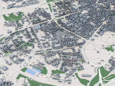 Gijon City Spain 3D model