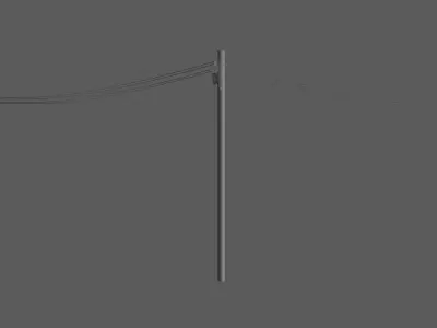 Utility poles Free 3D model