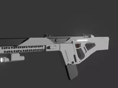 Gen IX Sci-Fi SMG Low-Poly Gun Free low-poly 3D model