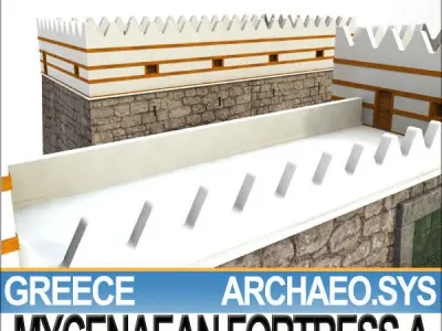 Greek Mycenaean Fortress A 3D model