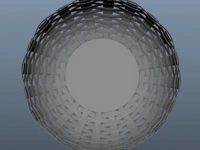 Woven Basket Free 3D model