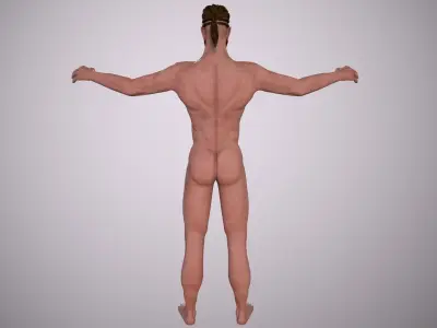 Celt warrior Low-poly 3D model