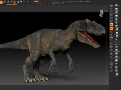 Dinosaur Allosaurus Sculpt Project 3D model