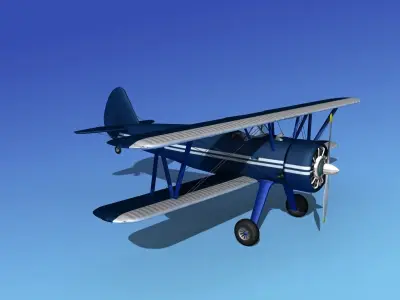 Stearman PT-17 Kaydet V17 3D model