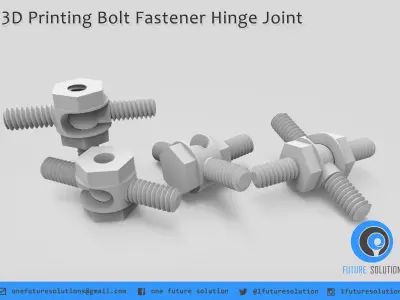 3D Printing Bolt Fastener Hinge Joint Free 3D print model