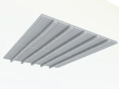 old wooden ceiling Low-poly 3D model