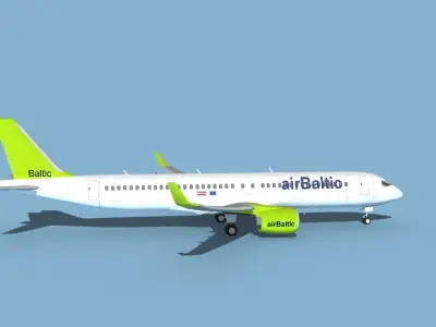 Airbus A220-300 Air Baltic 3D model