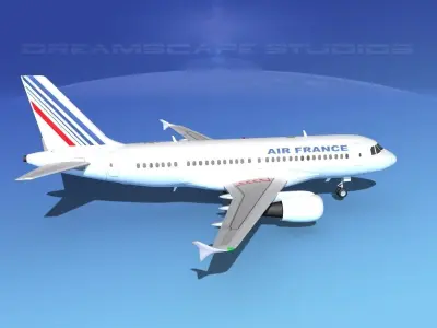 Airbus A319 Air France 3D model